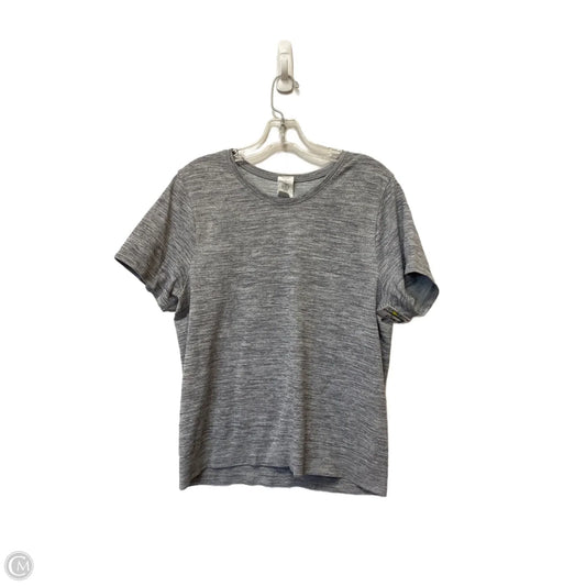 Athletic Top Short Sleeve By Athleta In Grey, Size: L