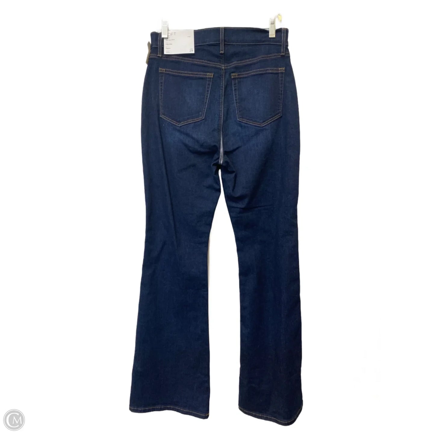 Jeans Flared By Loft In Blue Denim, Size: 8