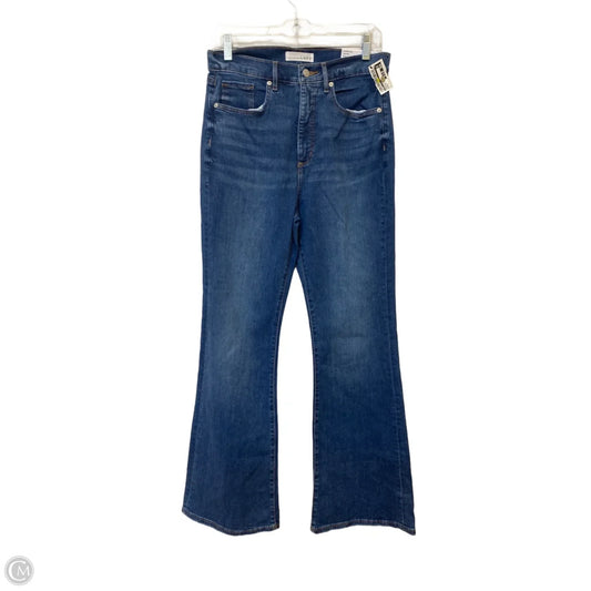 Jeans Flared By Loft In Blue Denim, Size: 8