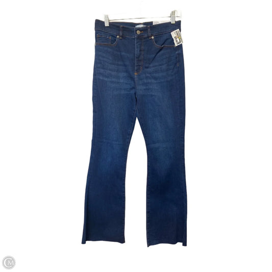 Jeans Flared By Loft In Blue Denim, Size: 8