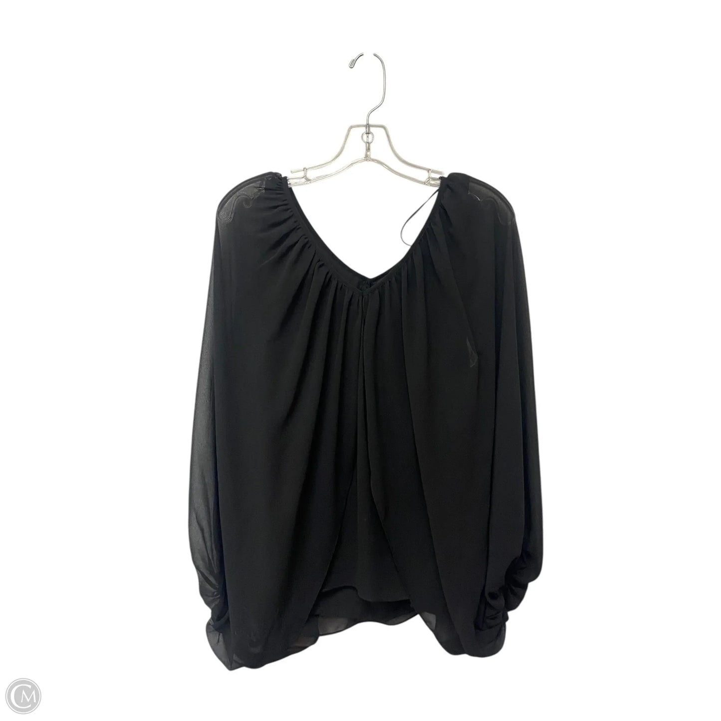 Top Long Sleeve By Vince Camuto In Black, Size: 1x