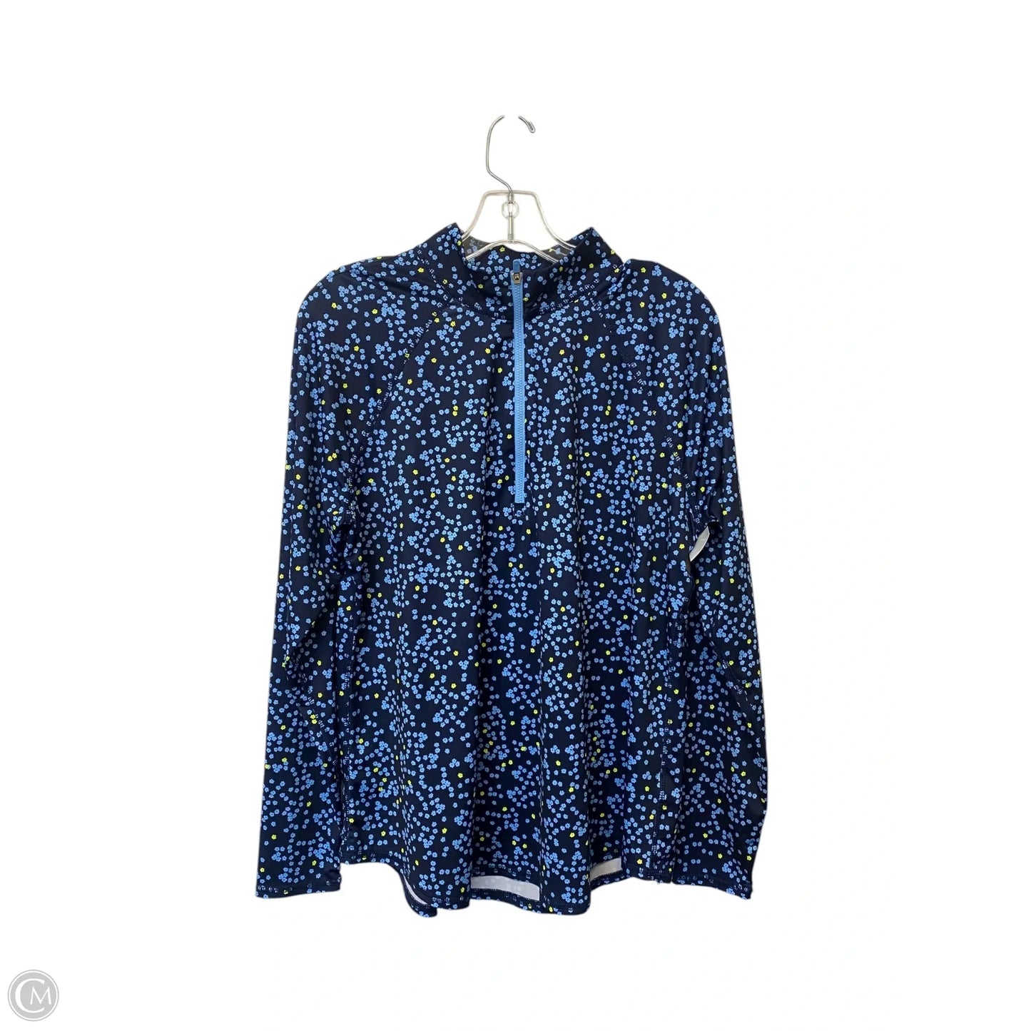 Athletic Top Long Sleeve Collar By Jofit In Floral Print, Size: Xl