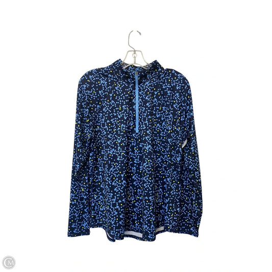 Athletic Top Long Sleeve Collar By Jofit In Floral Print, Size: Xl