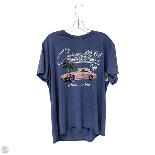 Top Short Sleeve By Clothes Mentor In Blue, Size: Xxl