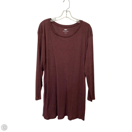 Tunic Long Sleeve By Old Navy In Maroon, Size: Xxl