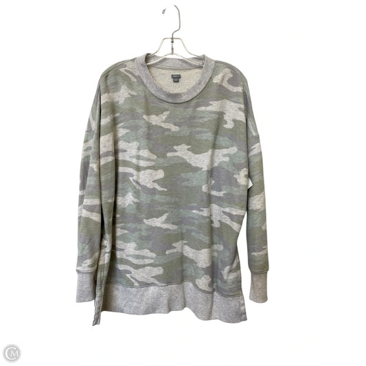 Sweatshirt Crewneck By Aerie In Camouflage Print, Size: L