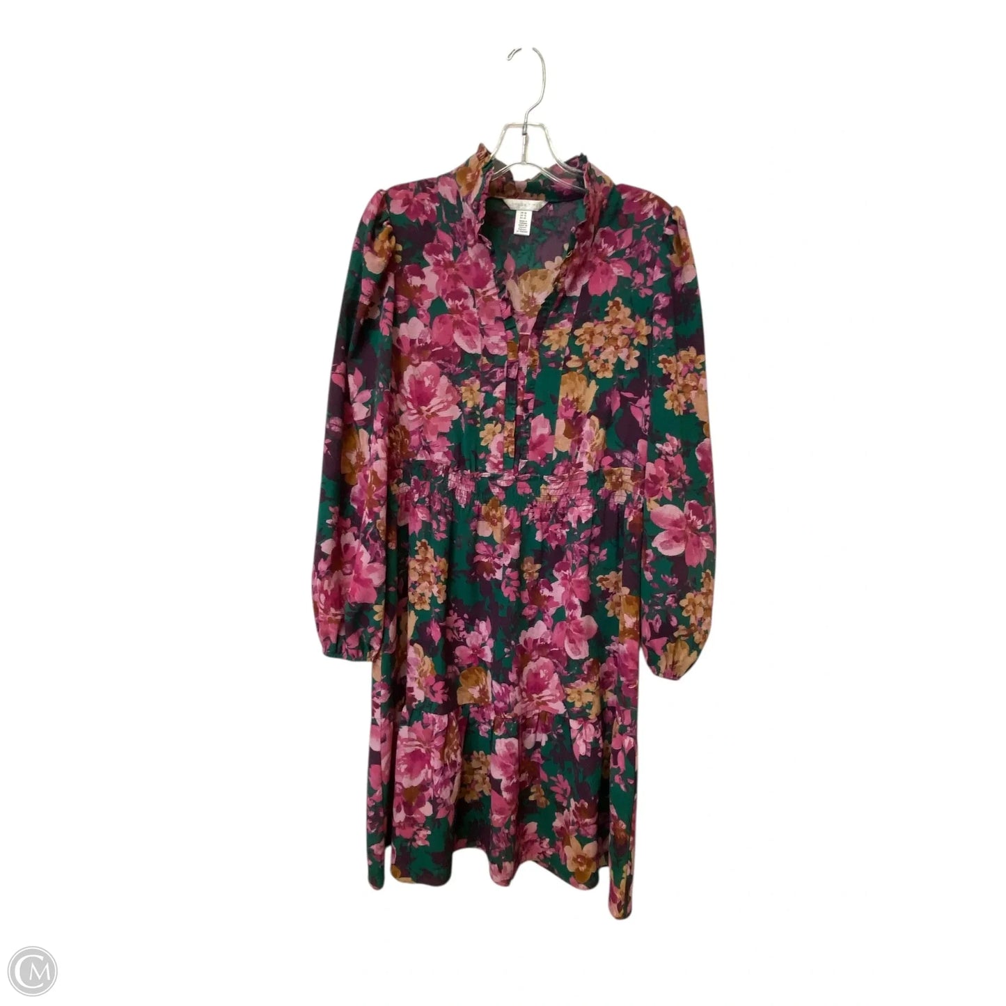 Dress Casual Midi By London Times In Floral Print, Size: 10