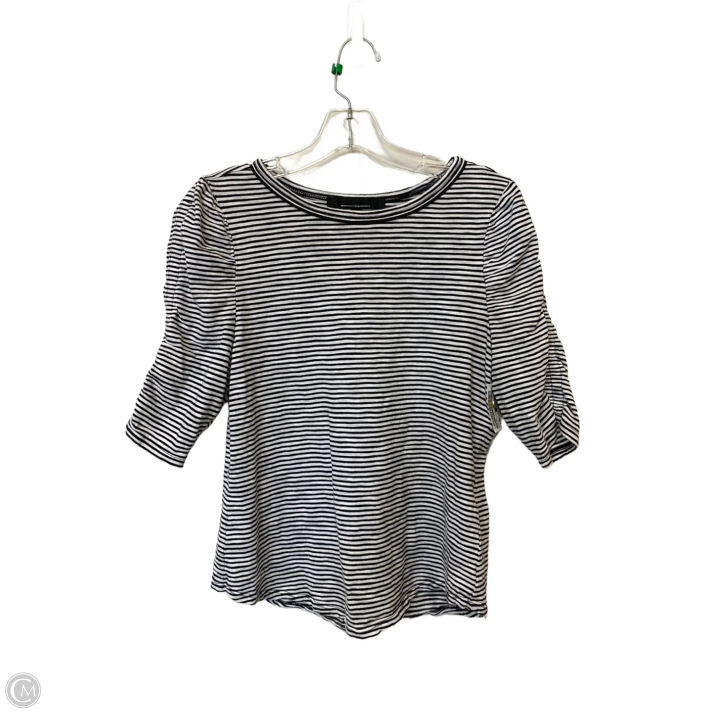 Top Short Sleeve By White House Black Market In Striped Pattern, Size: M