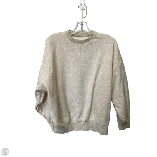 Sweatshirt Crewneck By Under Armour In Cream, Size: Xs