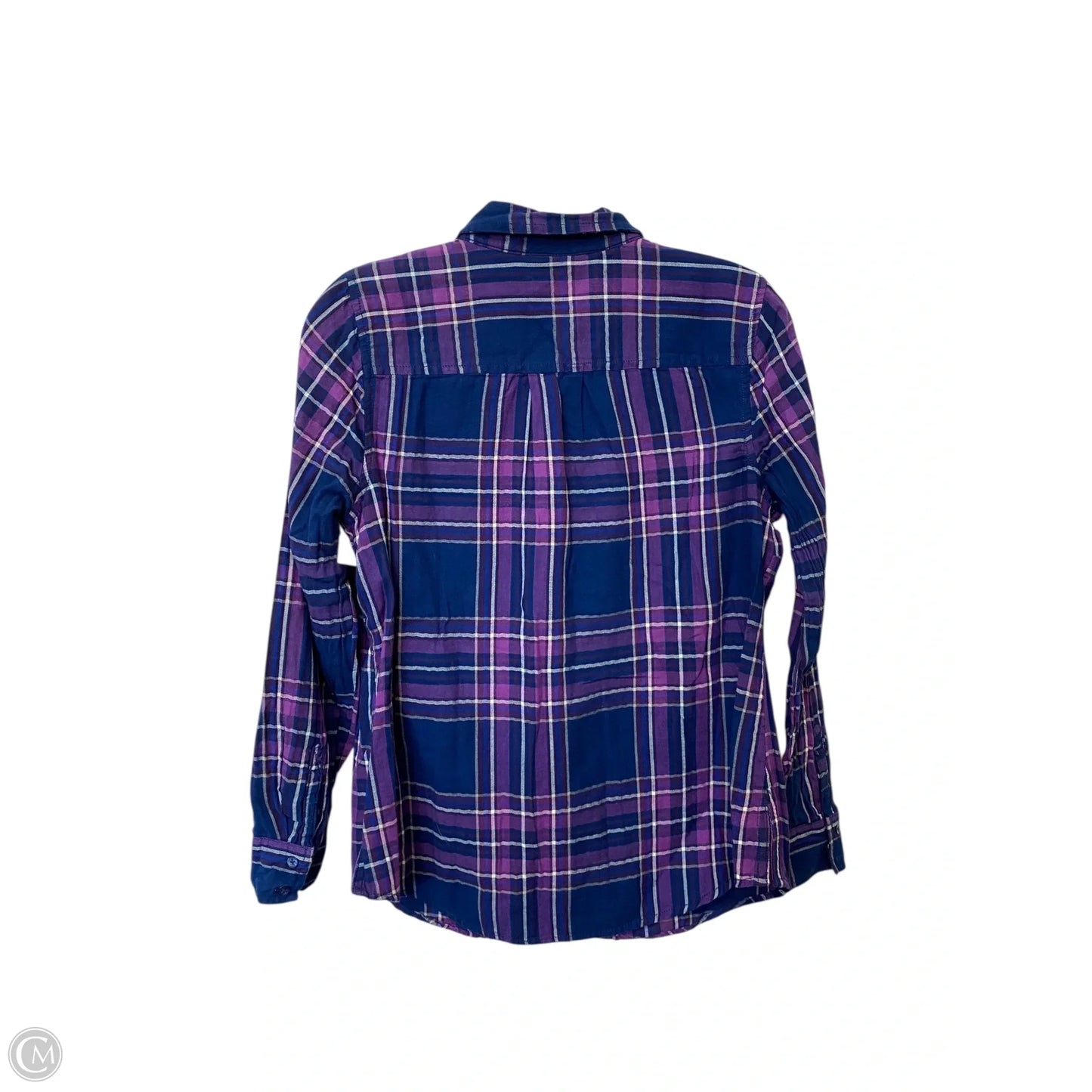 Top Long Sleeve By St Johns Bay In Plaid Pattern, Size: Mp