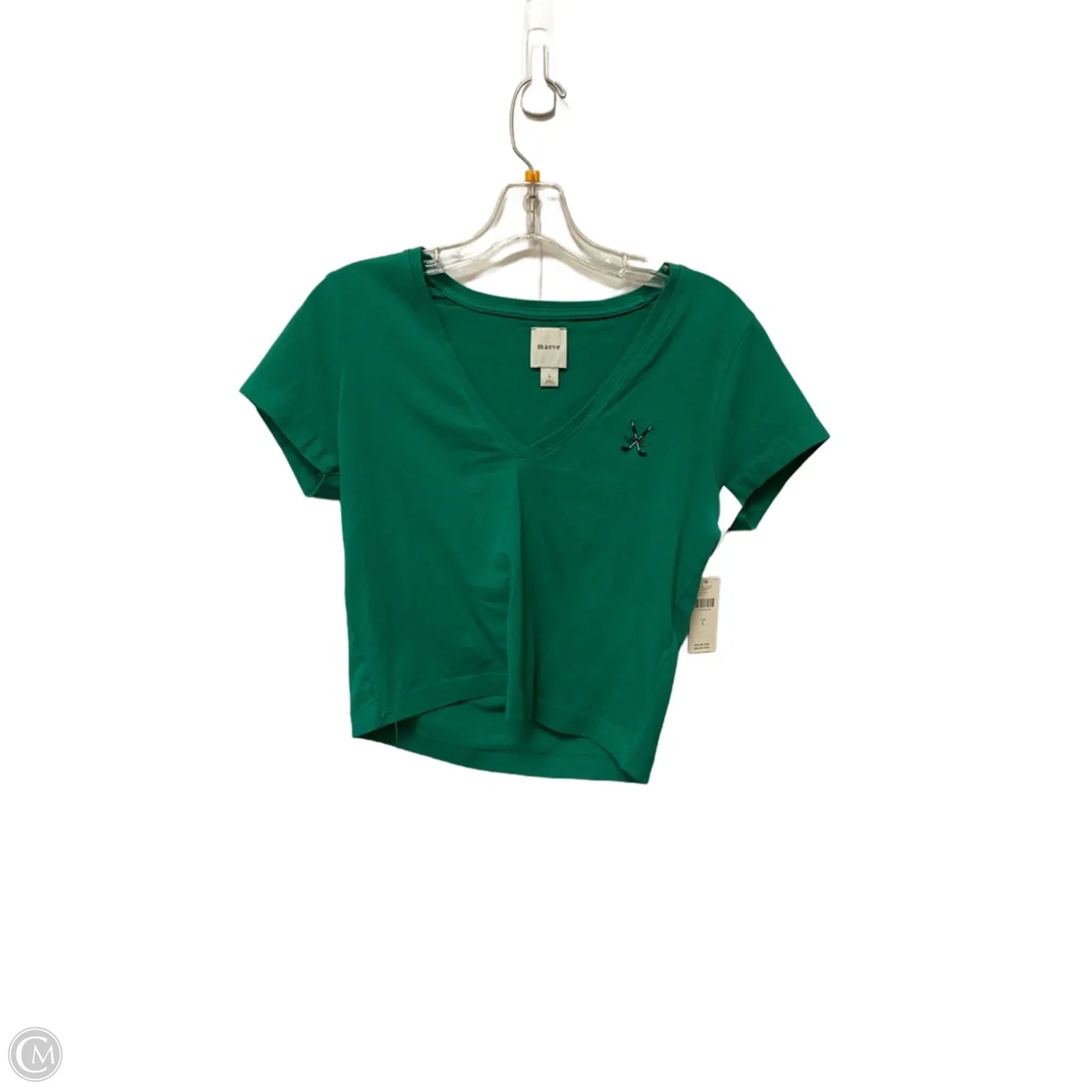 Top Short Sleeve By Maeve In Green, Size: L