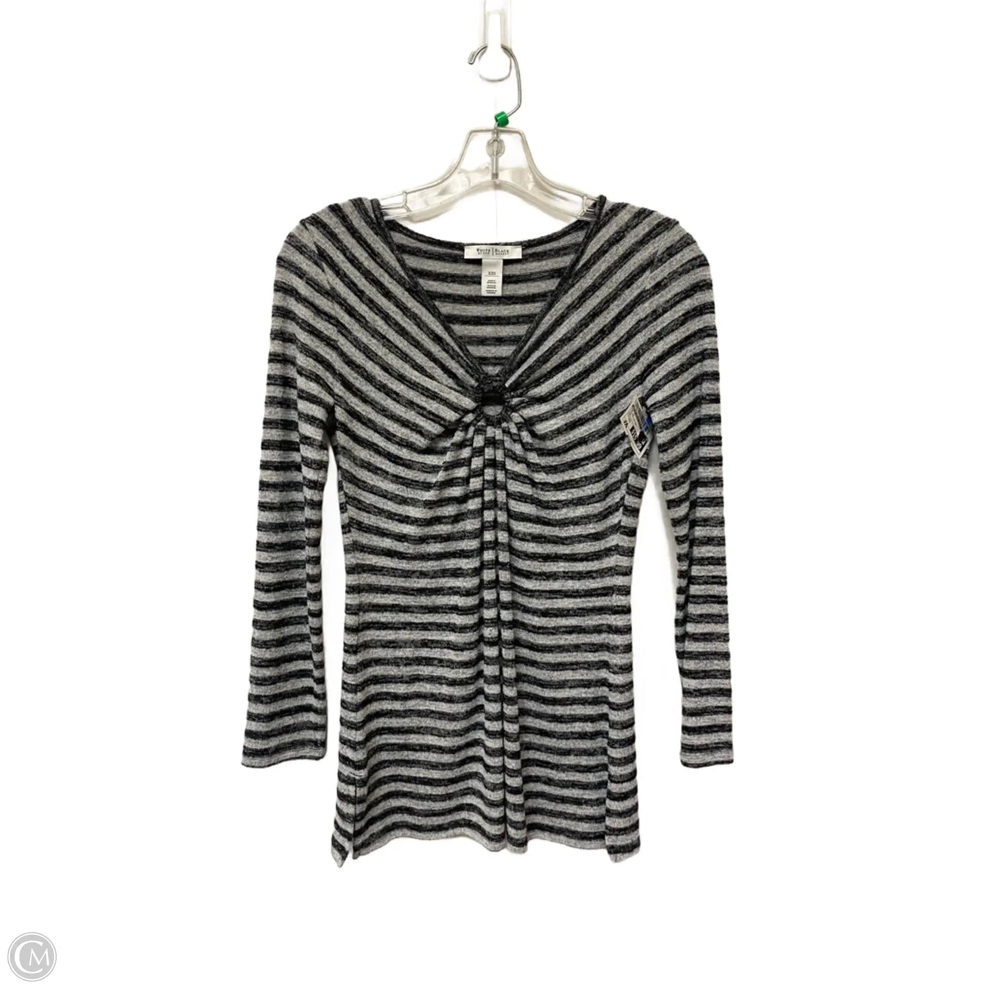 Top Long Sleeve By White House Black Market In Striped Pattern, Size: Xxs