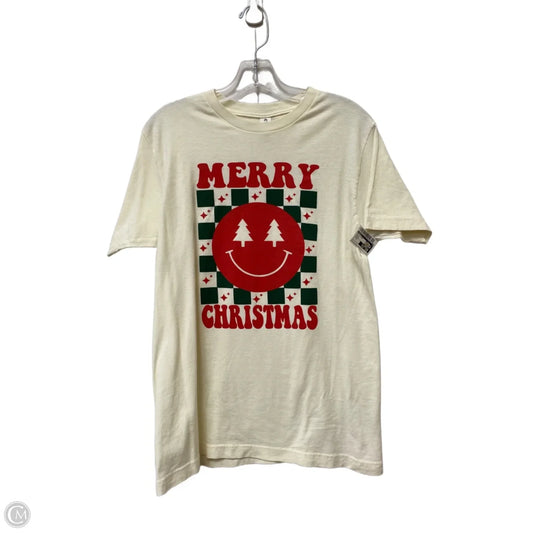 Top Short Sleeve Basic By Tultex In Cream, Size: M