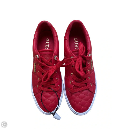 Shoes Flats By Guess In Red, Size: 8