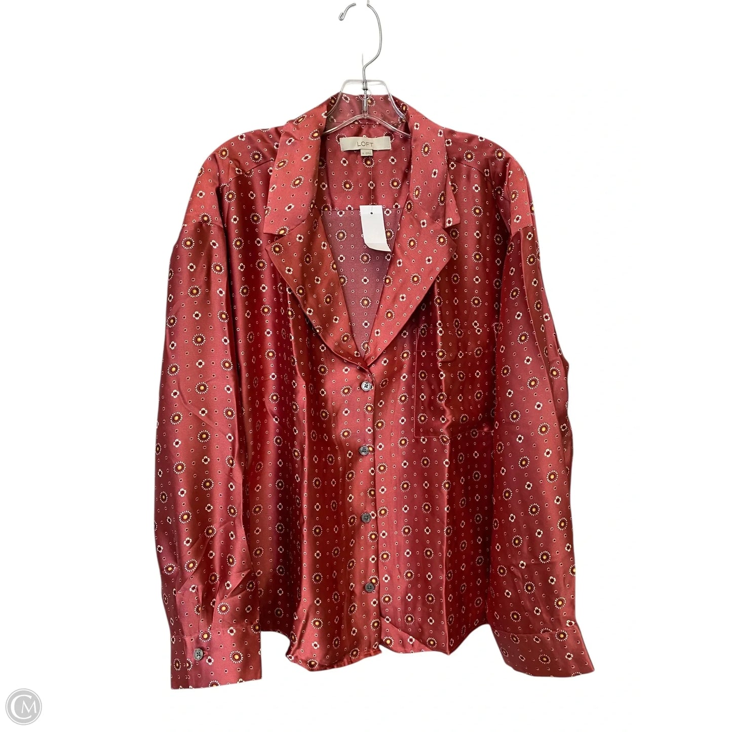 Top Long Sleeve By Loft In Pink, Size: Xl