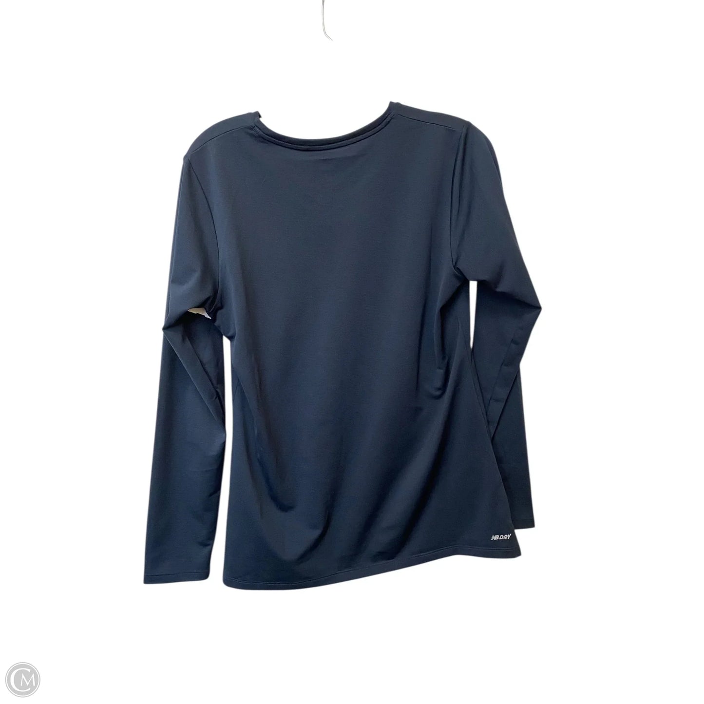 Athletic Top Long Sleeve Crewneck By New Balance In Navy, Size: M