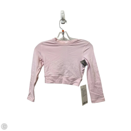 Athletic Top Long Sleeve Crewneck By Lululemon In Pink, Size: 2