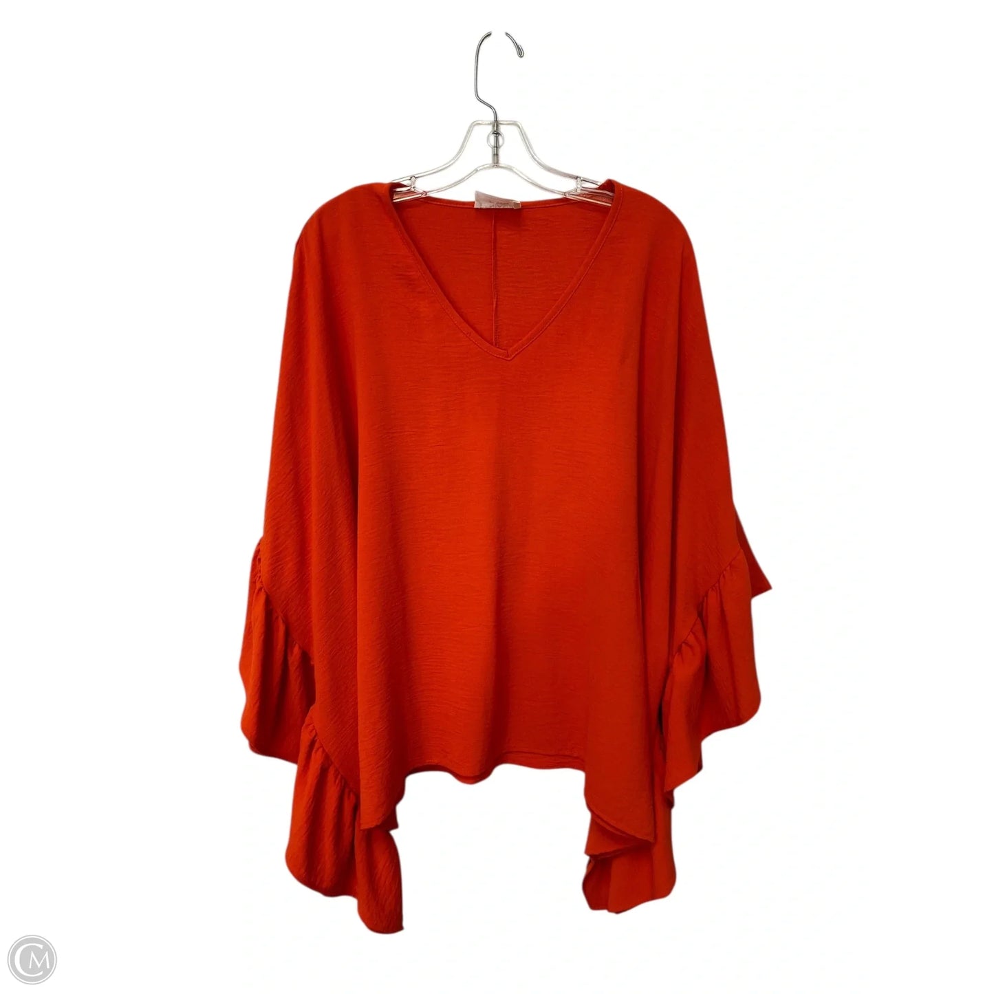 Top Short Sleeve By Fantastic Fawn In Orange, Size: M