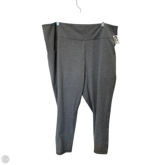 Athletic Leggings By Tek Gear In Grey, Size: 3x