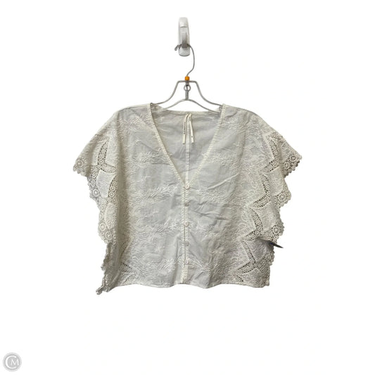 Top Short Sleeve By Anthropologie In White, Size: Xxs
