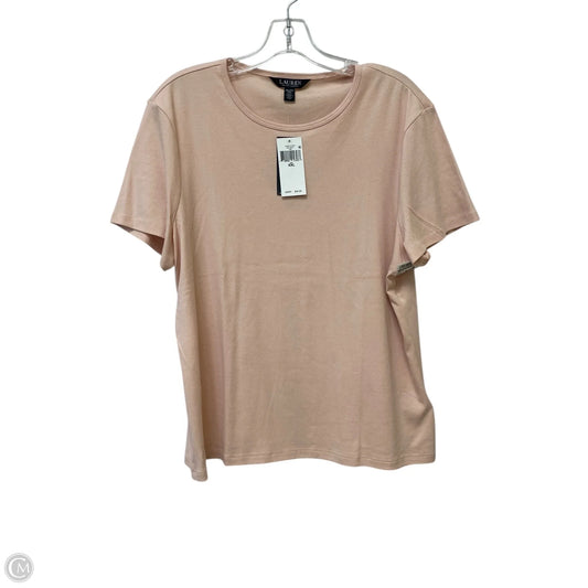 Top Short Sleeve By Lauren By Ralph Lauren In Pink, Size: Xxl