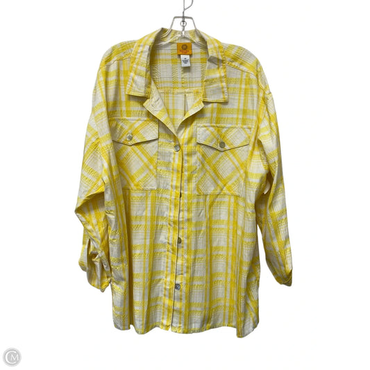Top Long Sleeve By Ruby Rd In Yellow, Size: 3x