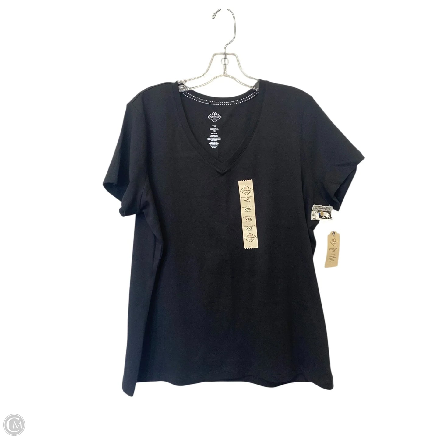 Top Short Sleeve Basic By St Johns Bay In Black, Size: Xxl