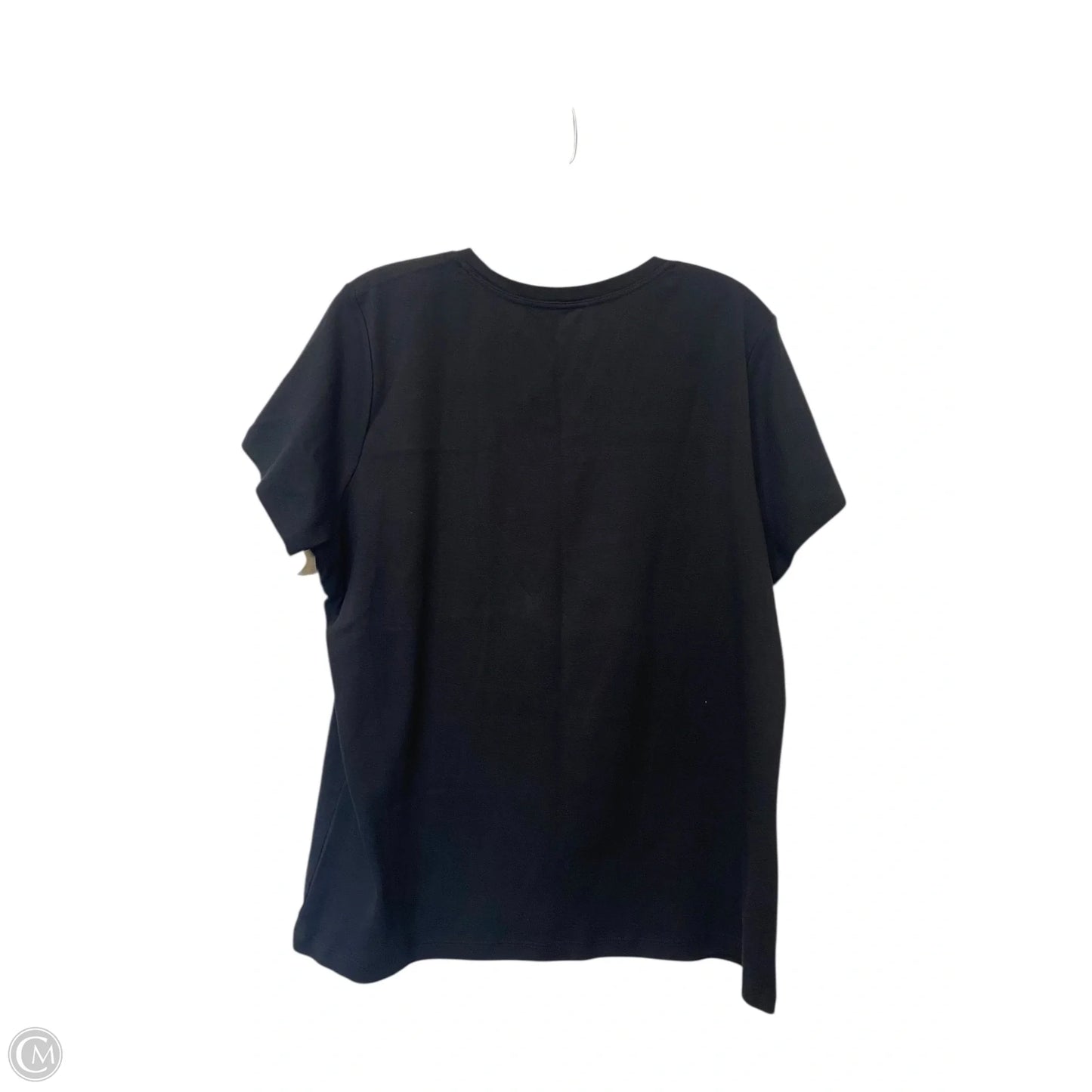 Top Short Sleeve Basic By St Johns Bay In Black, Size: Xxl