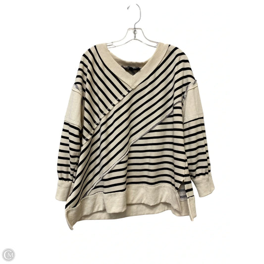 Sweatshirt Crewneck By White Birch In Striped Pattern, Size: M