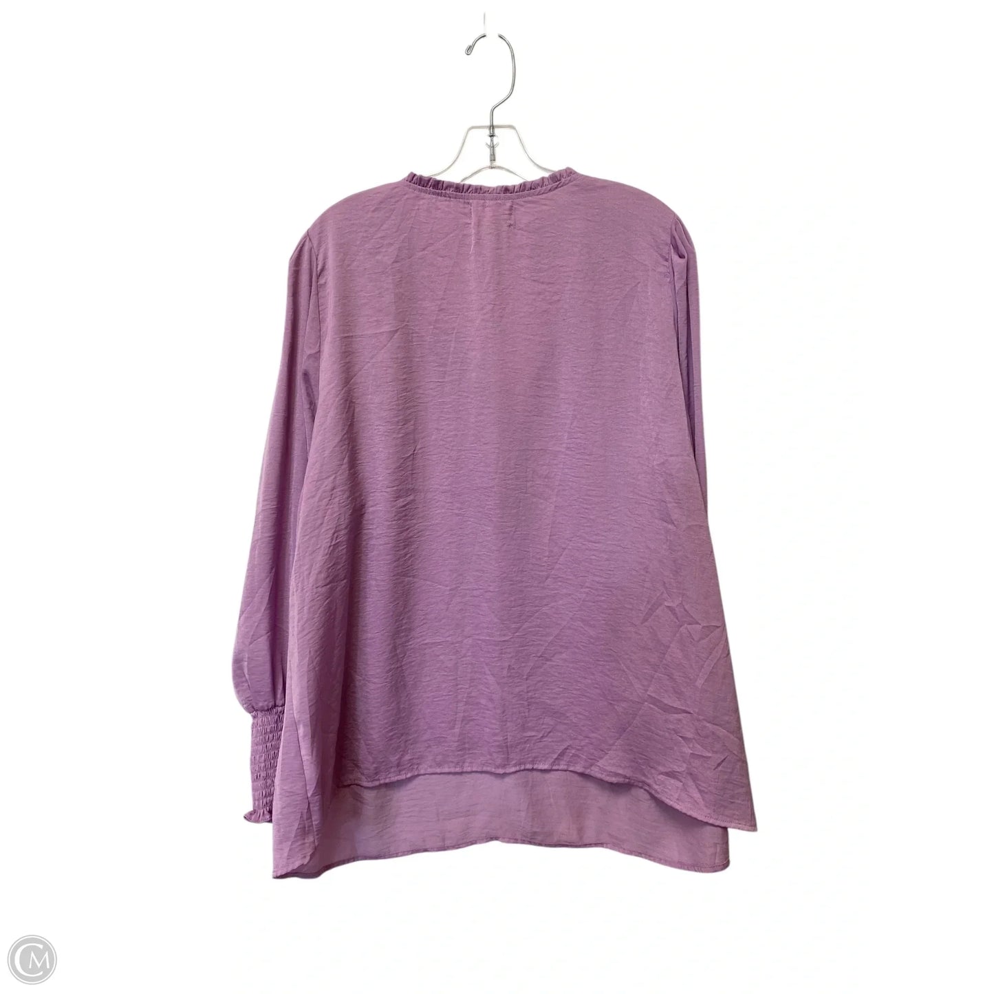 Top Long Sleeve Basic By Melloday In Pink, Size: 2x