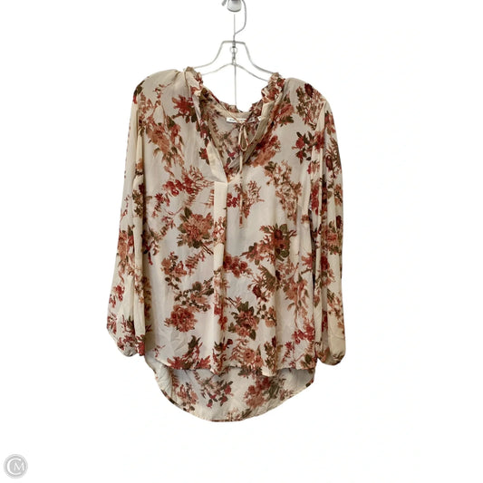 Top Long Sleeve By Violet And Claire In Floral Print, Size: 1x