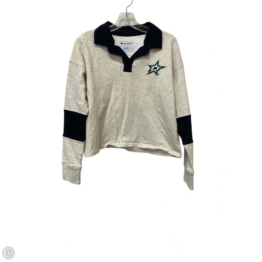 Top Long Sleeve By Champion In White, Size: S