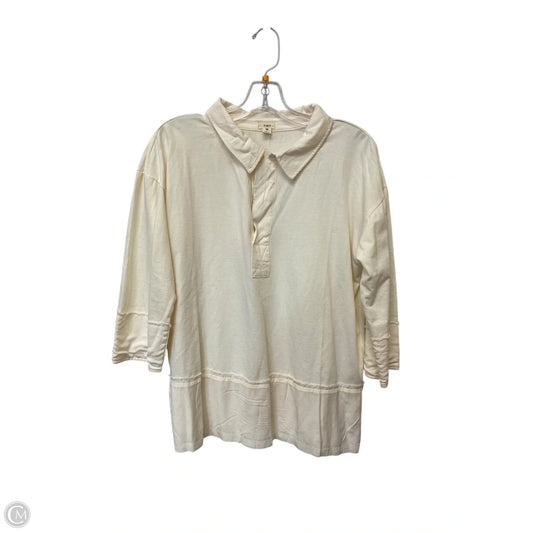 Top Long Sleeve By Tiny In Cream, Size: M