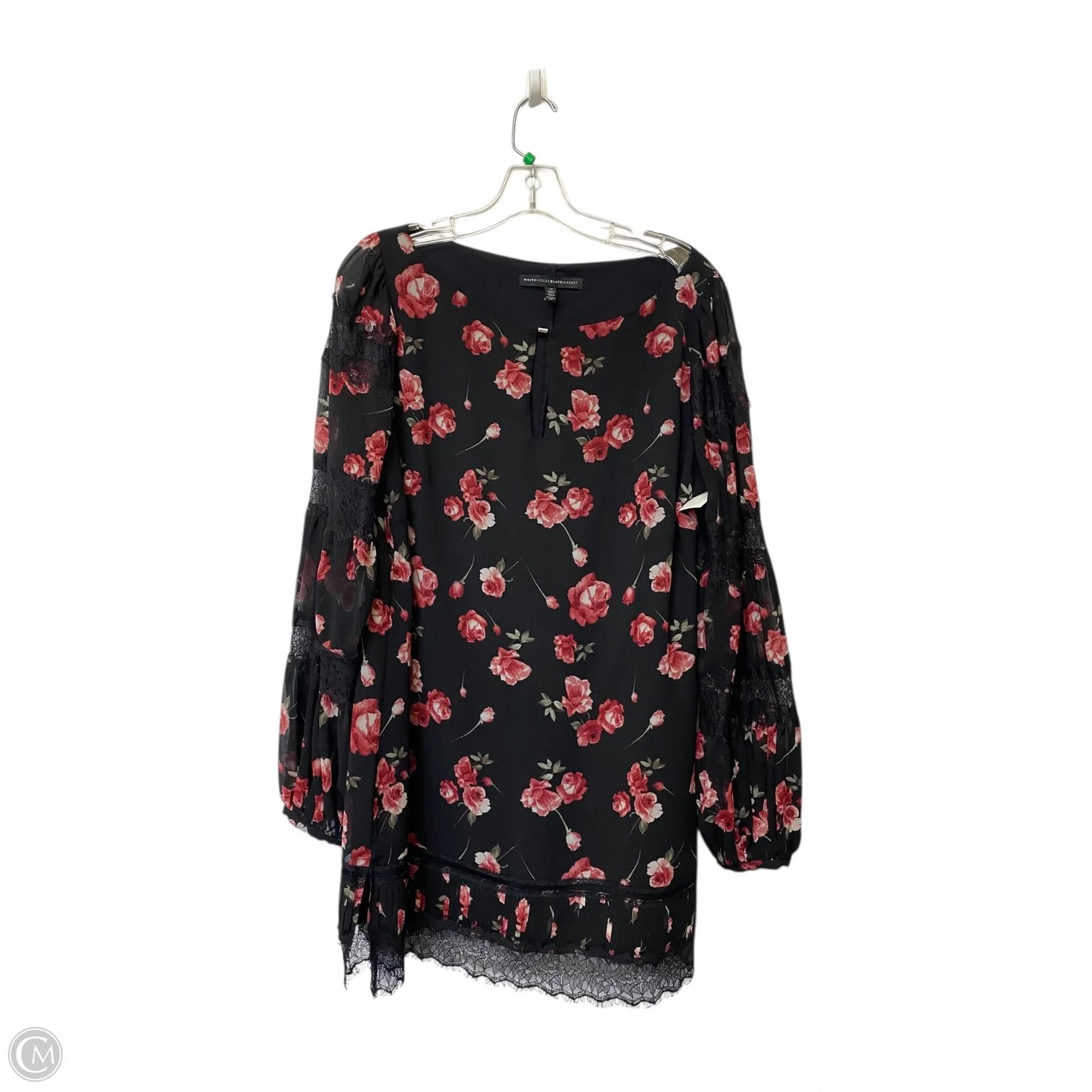 Tunic Long Sleeve By White House Black Market In Floral Print, Size: 12