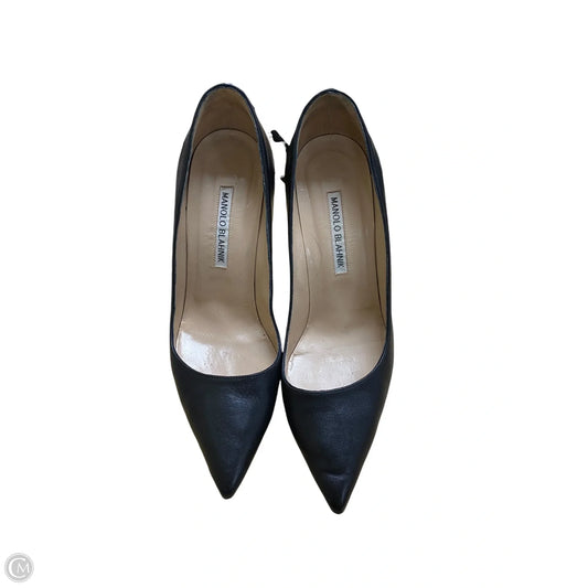 Shoes Luxury Designer By Manolo Blahnik In Black, Size: 6.5