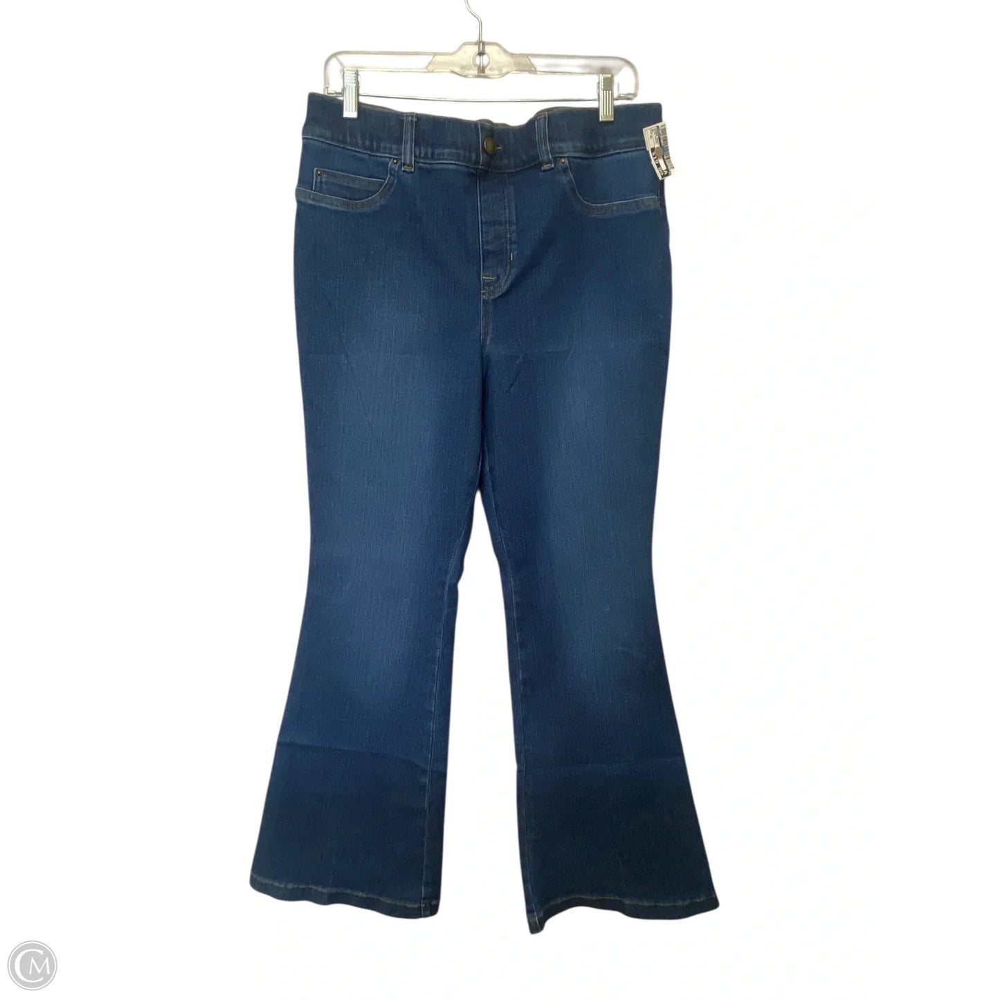 Jeans Boot Cut By Spanx In Blue Denim, Size: Xl