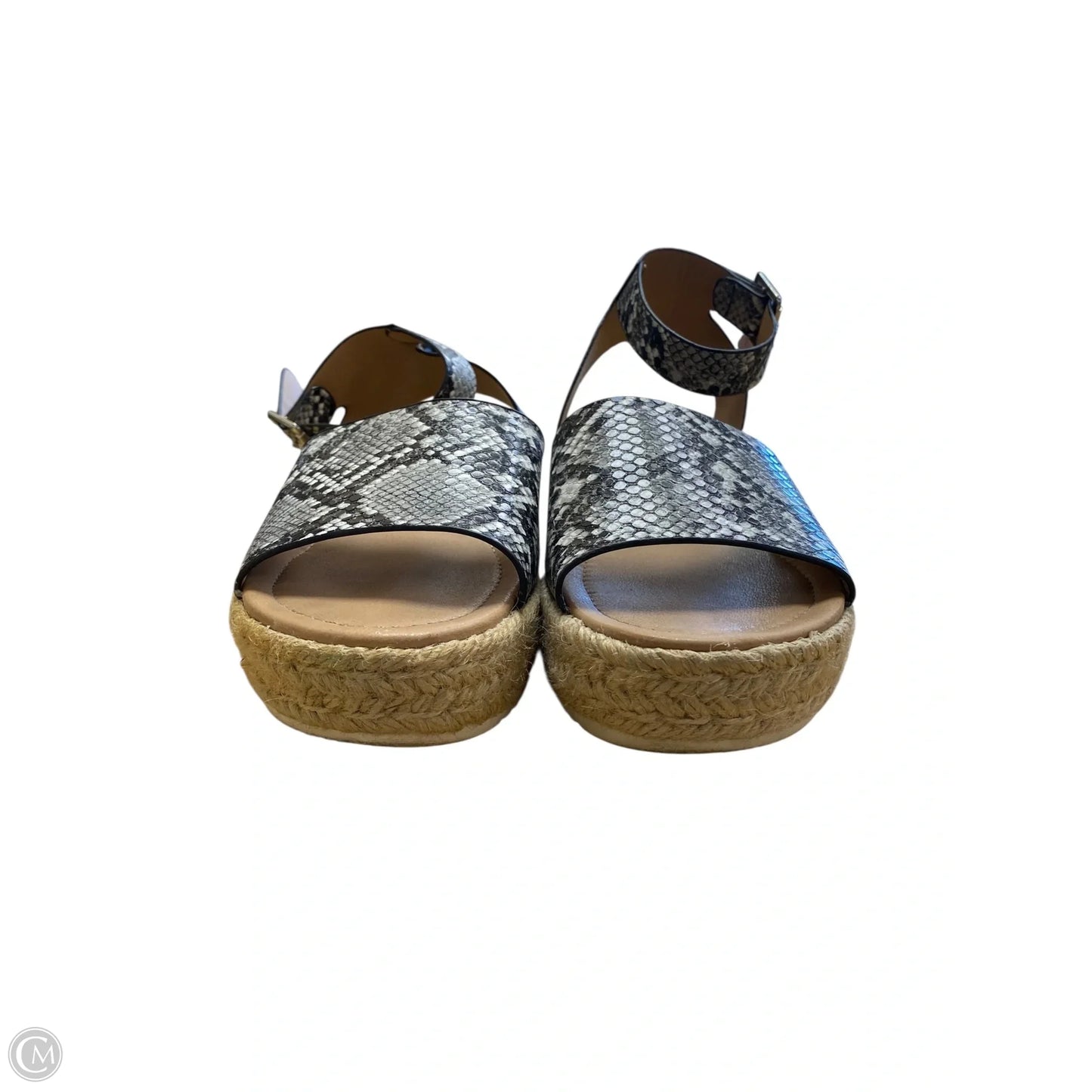 Sandals Heels Block By Cme In Beige, Size: 7.5