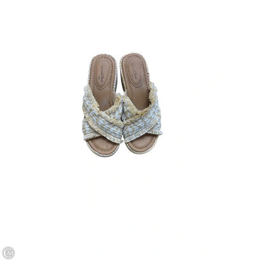 Sandals Heels Block By Universal Thread In Tan, Size: 7