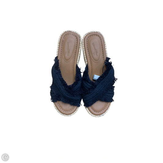Sandals Heels Block By Universal Thread In Black, Size: 7