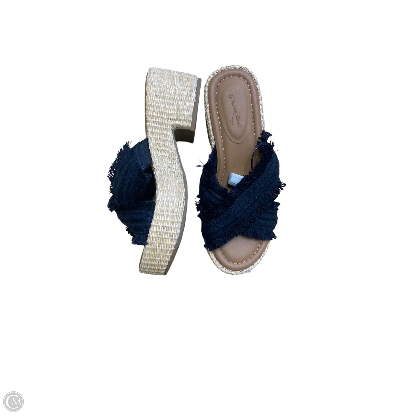 Sandals Heels Block By Universal Thread In Black, Size: 7