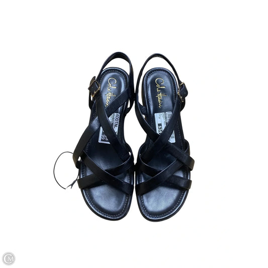 Sandals Heels Wedge By Cole-haan In Black, Size: 10