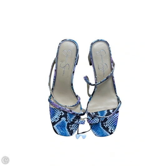 Shoes Heels Block By Jessica Simpson In Snakeskin Print, Size: 9.5