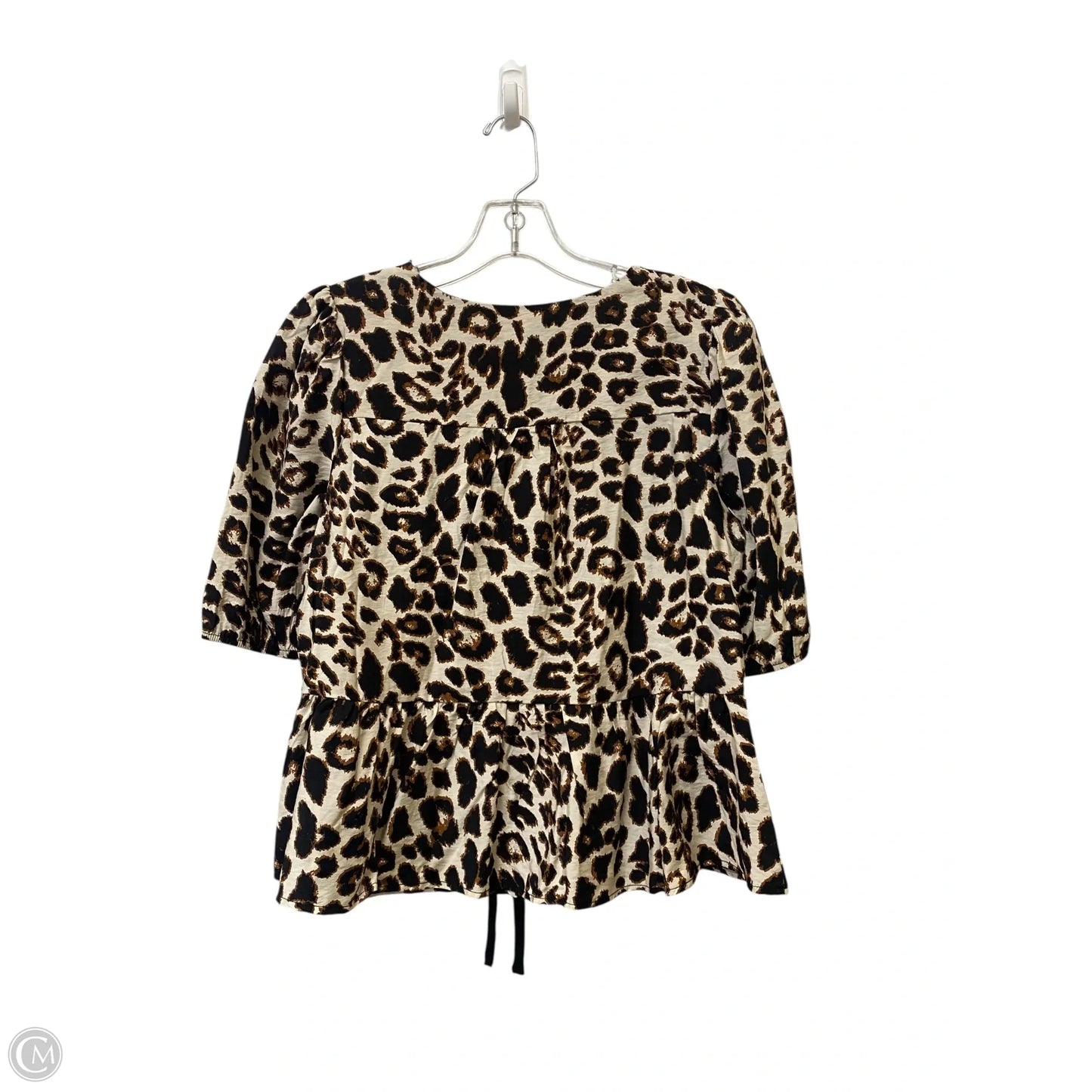 Top Short Sleeve By Monteau In Animal Print, Size: M