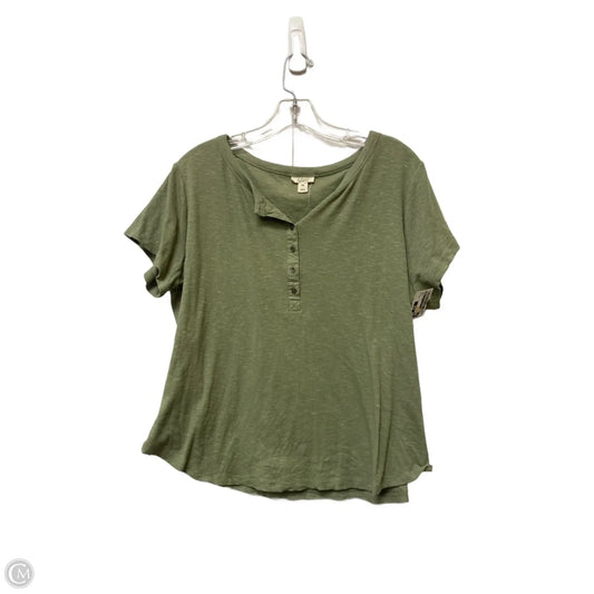 Top Short Sleeve Basic By Ana In Green, Size: Xxl
