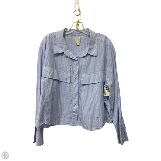 Top Long Sleeve By Maeve In Striped Pattern, Size: Xl