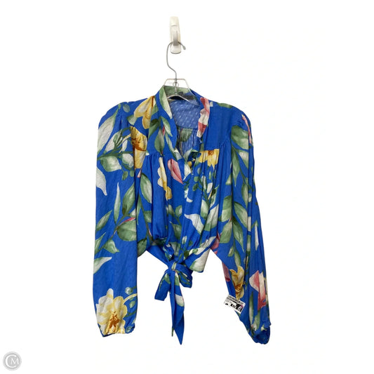 Top Long Sleeve By Rachel Roy In Floral Print, Size: L