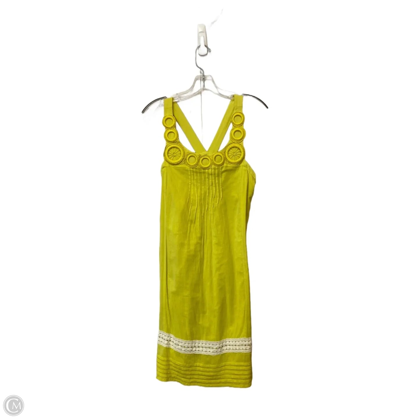 Dress Casual Midi By Edme And Esyllte In Chartreuse, Size: S