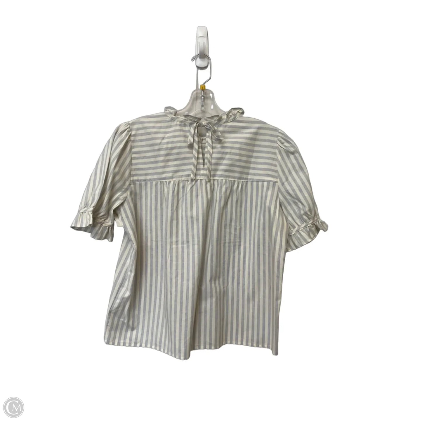 Top Short Sleeve By Madewell In Striped Pattern, Size: S