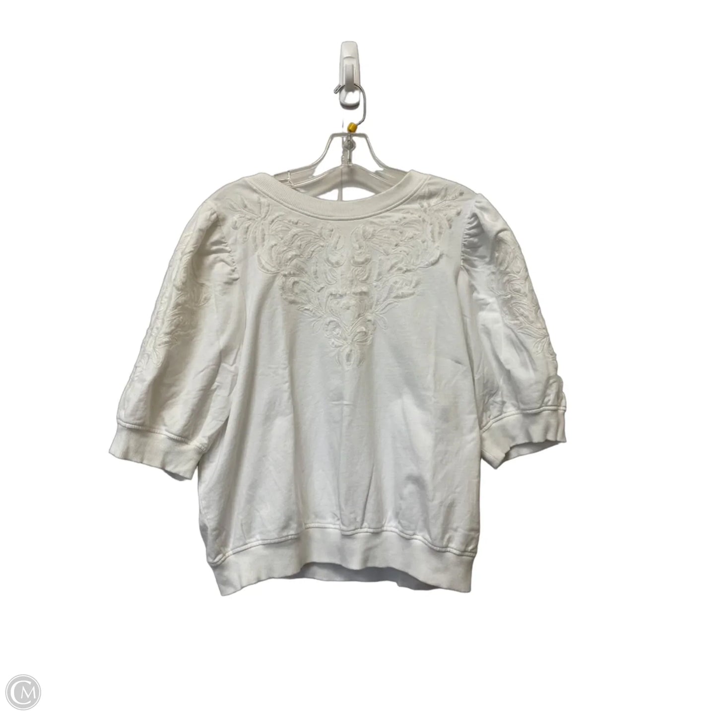 Top Short Sleeve By Anthropologie In White