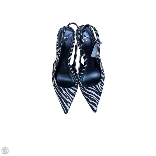 Shoes Heels Kitten By Zara In Animal Print, Size: 7